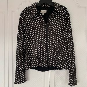 Joseph Ribkoff | Black and White Polka Dot Shiny Jacket sz 8